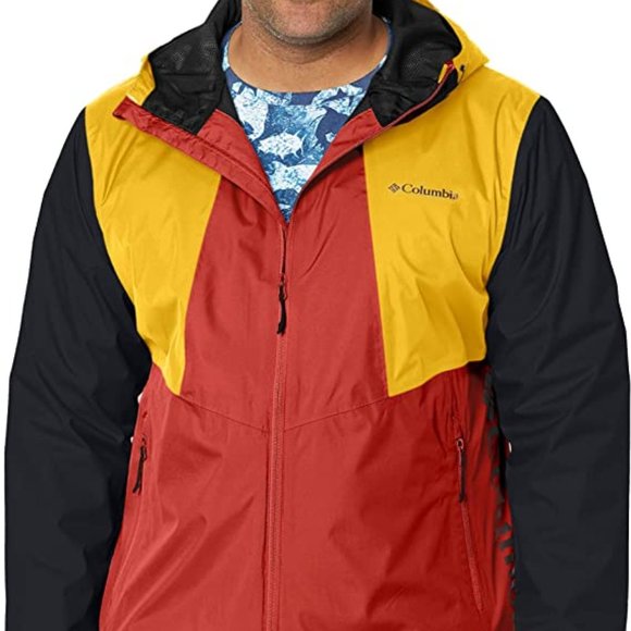 🆕Columbia Men's Inner Limits II Jacket, XXL - Carnelian Red/Bright Gold/Shark.. - Picture 5 of 6
